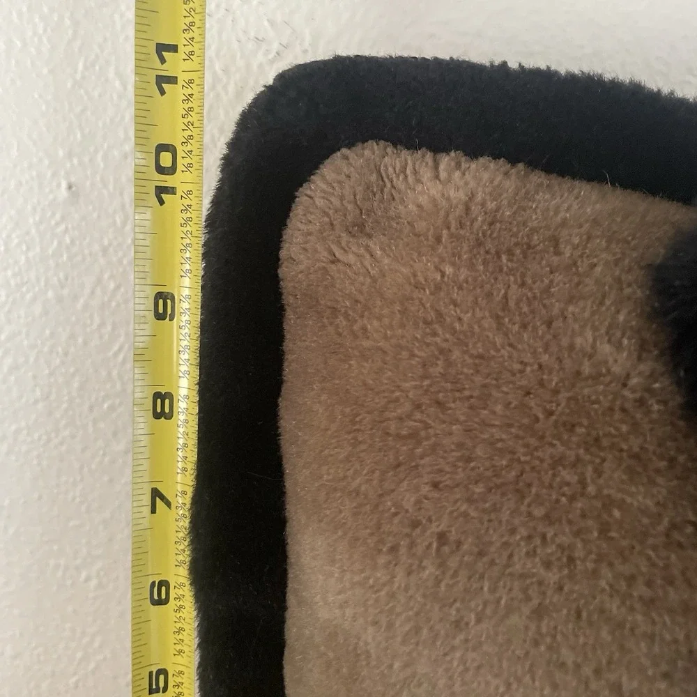 Vtg Jaag Plush Bear Pillow 11x11 Throw pillow Brown‎ & Black